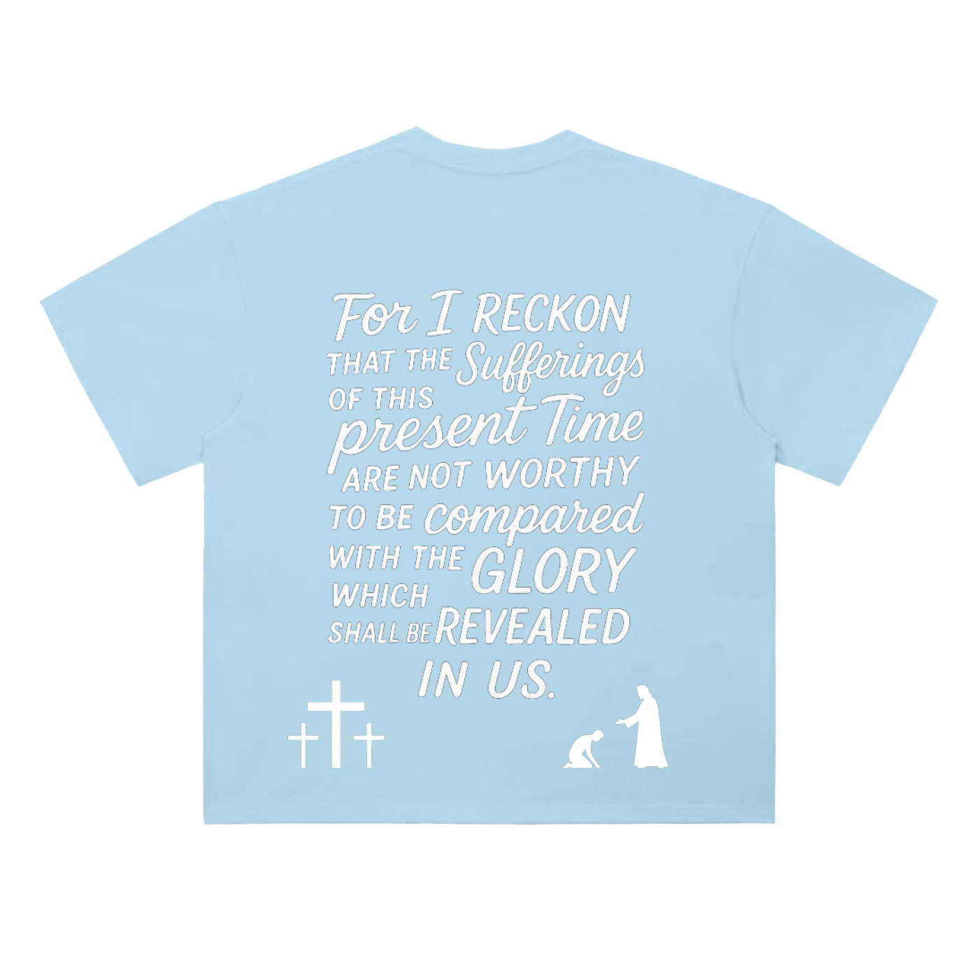 Heavyweight Blue Cotton T-Shirt