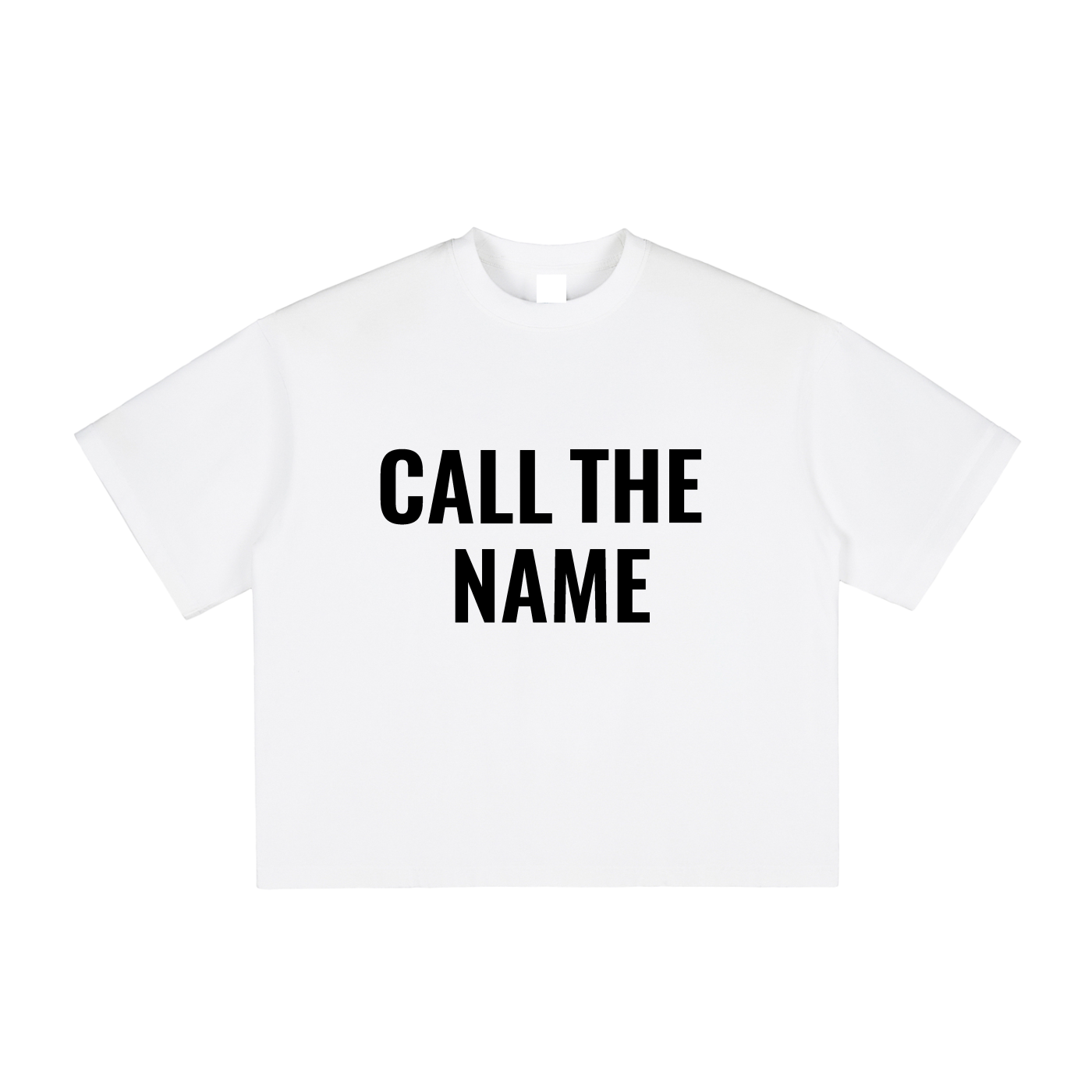 CALL THE NAME-White Boxy T-Shirt